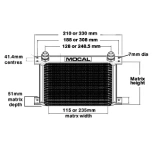 MOCAL OIL COOLER 330 X 147MM